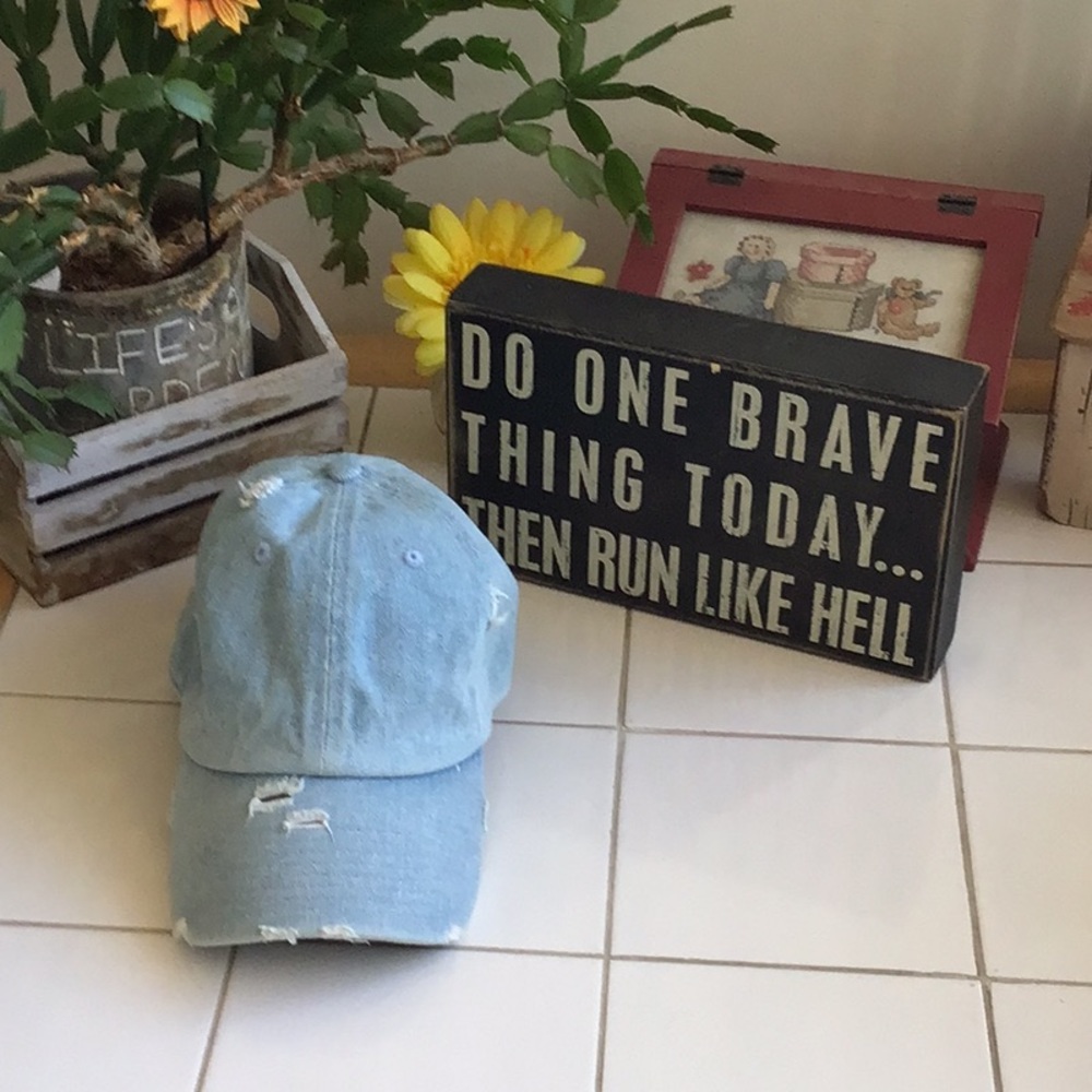 ‘Kbethos’ Vintage Distressed Adjustable Baseball Cap has